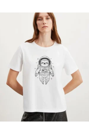 Astronot Baskılı Tişört