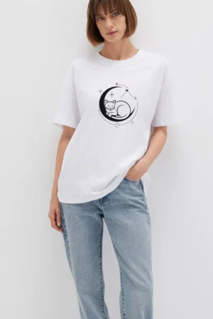 Kedi Baskılı Tişört